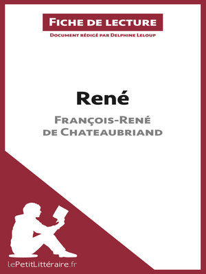 cover image of René de François-René de Chateaubriand (Fiche de lecture)